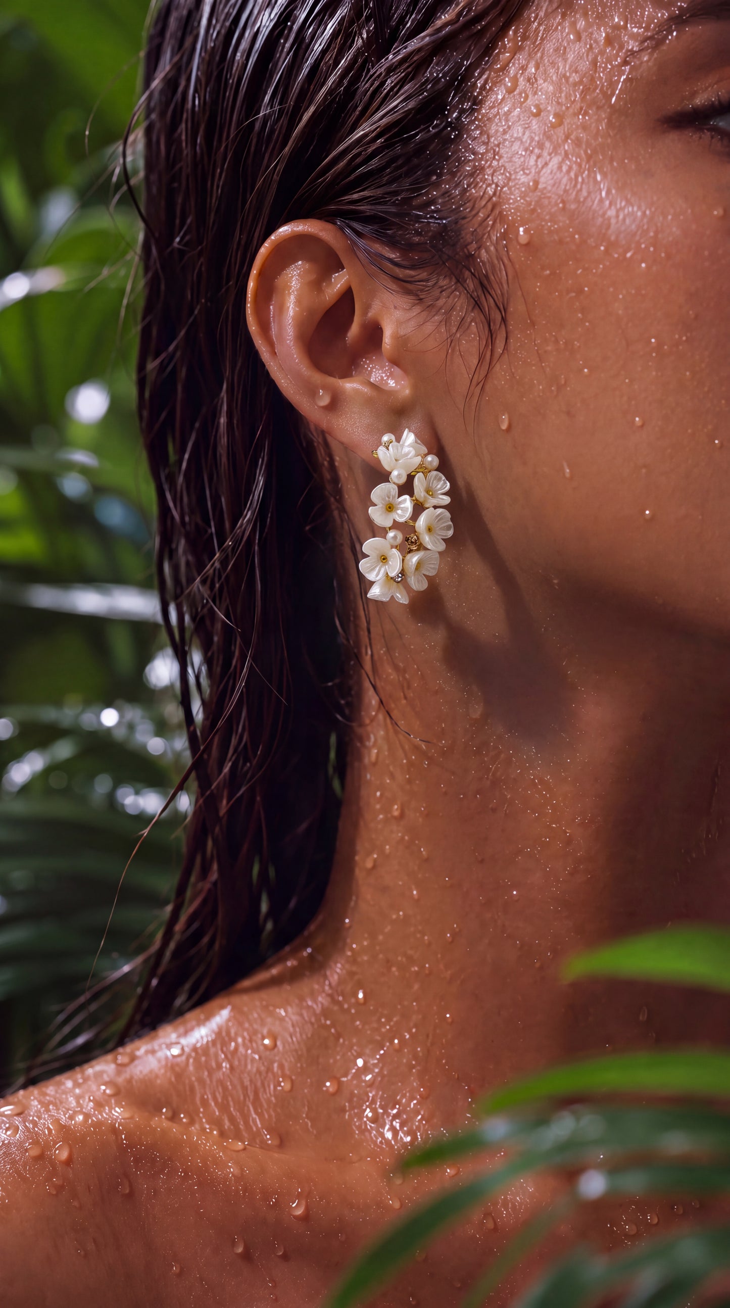 SAMPAGUITA FLOWER BOUQUET EARRINGS