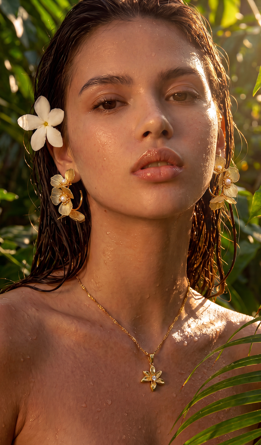 SAMPAGUITA FLOWER HOOPS