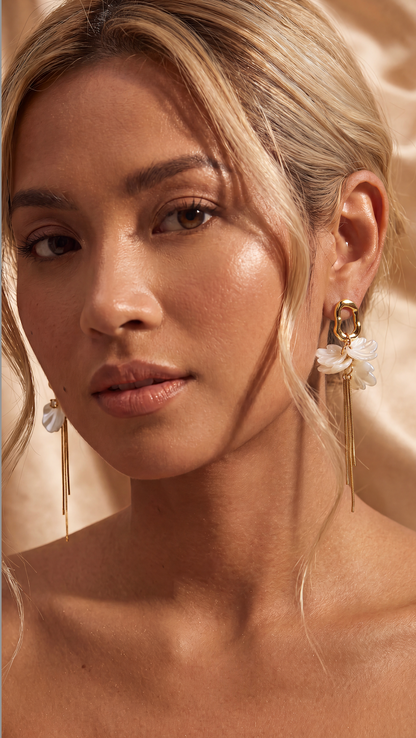 MINI SAMPAGUITA FLOWER DROP EARRINGS