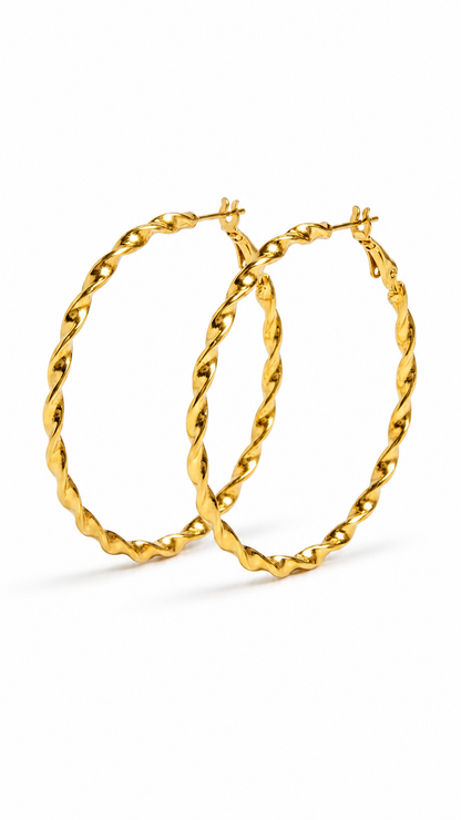 BORACAY WAVES HOOP EARRINGS