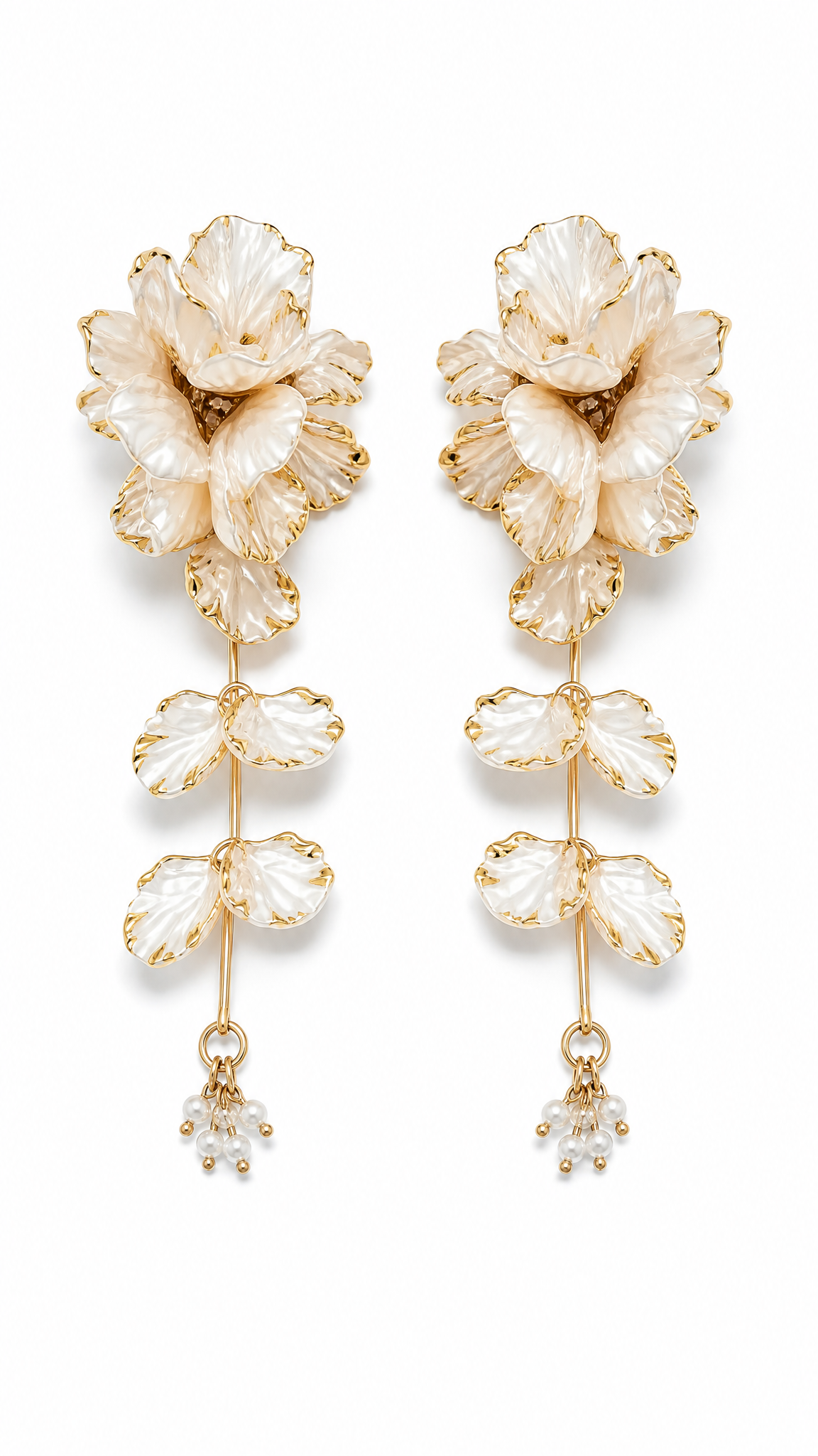 BRIDAL SAMPAGUITA FLOWER DROP EARRINGS
