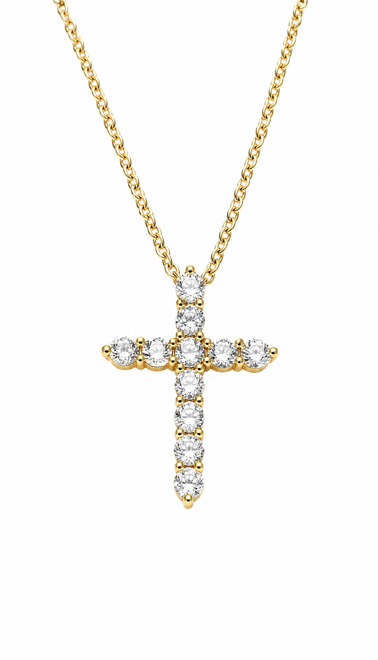 CRYSTAL CROSS NECKLACE