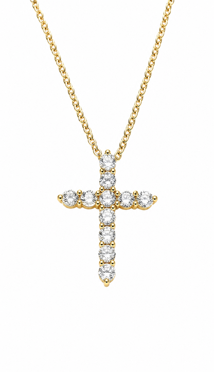 CRYSTAL CROSS NECKLACE