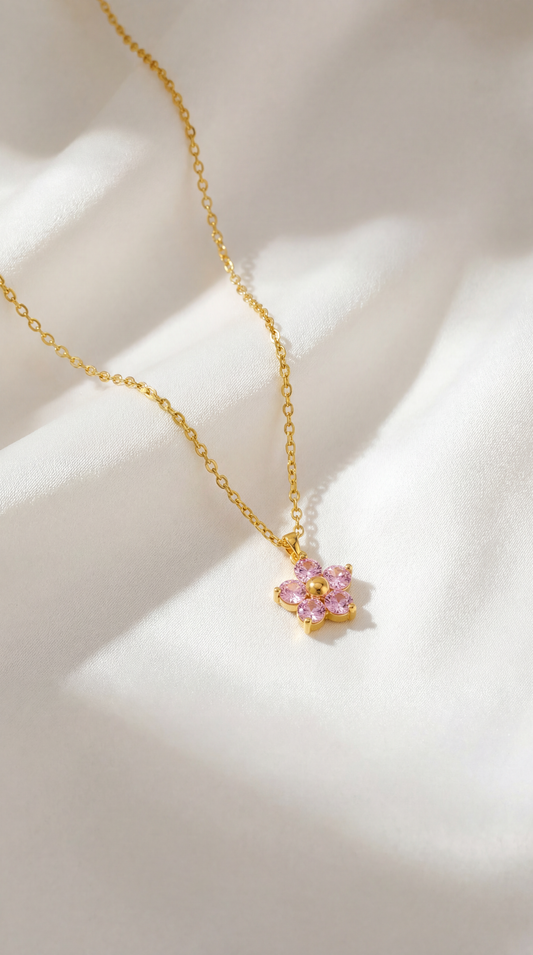 DAINTY CHERRY BLOSSOM NECKLACE
