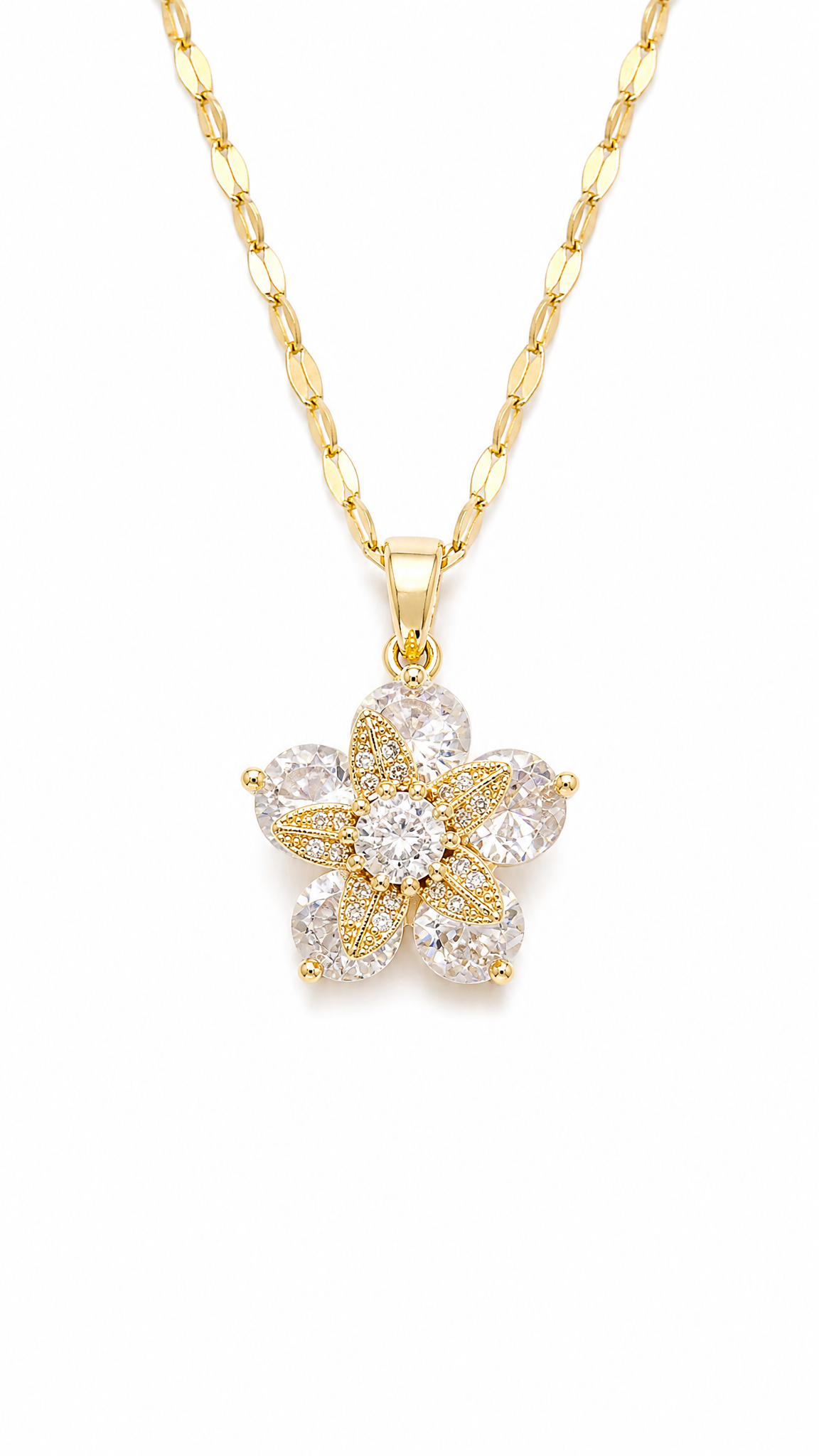 GUMAMELA FLOWER SPINNER NECKLACE