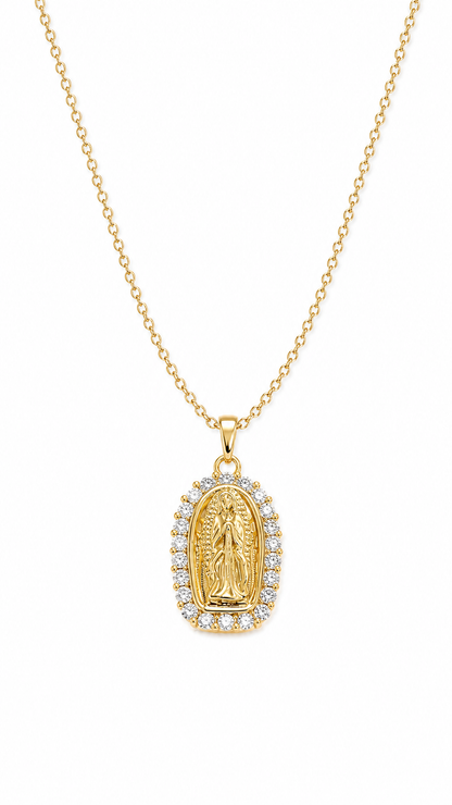 DIAMOND VIRGIN MARY NECKLACE