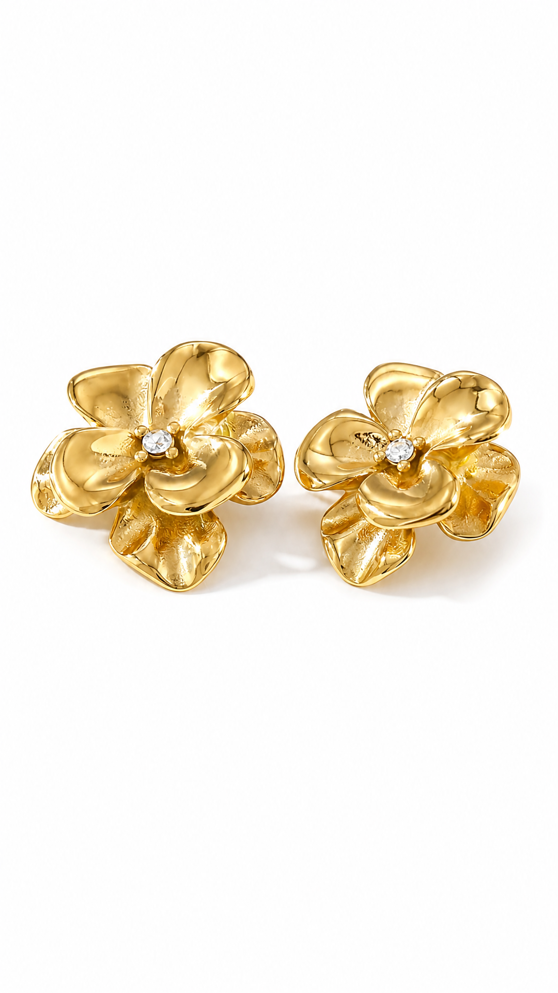 GOLDEN SAMPAGUITA FLOWER EARRINGS