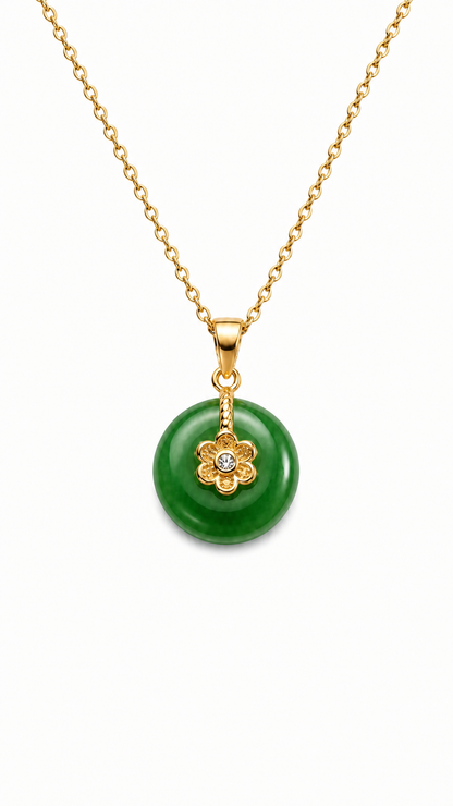 JADE SAMPAGUITA FLOWER NECKLACE