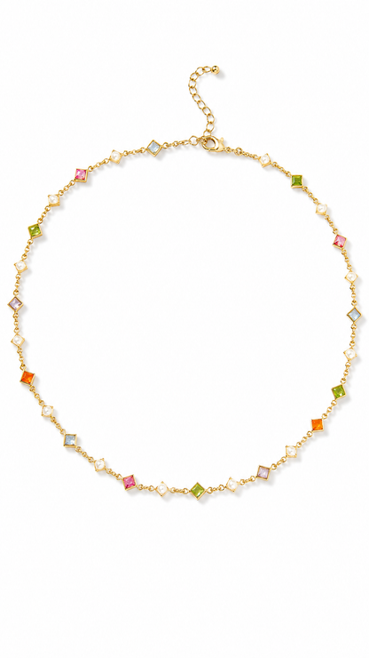 HALO HALO CRYSTAL PEARL NECKLACE