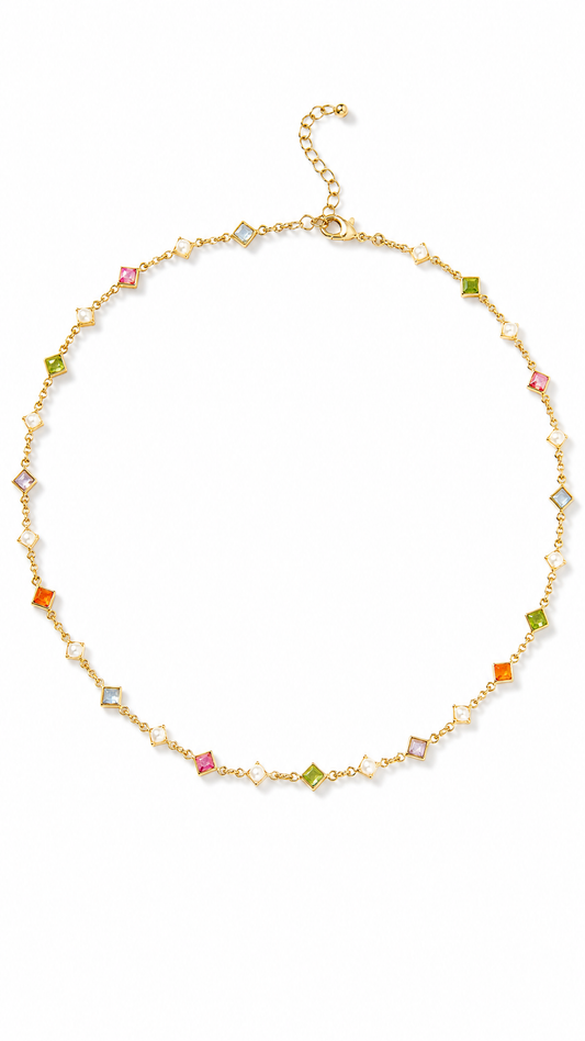 HALO HALO CRYSTAL PEARL NECKLACE