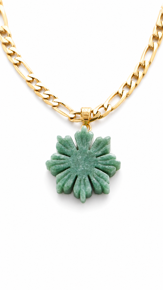 MEN'S JADE MABUHAY SUN FIGARO NECKLACE
