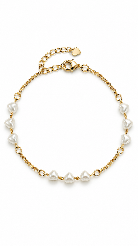 MAHAL KITA PEARL HEART BRACELET