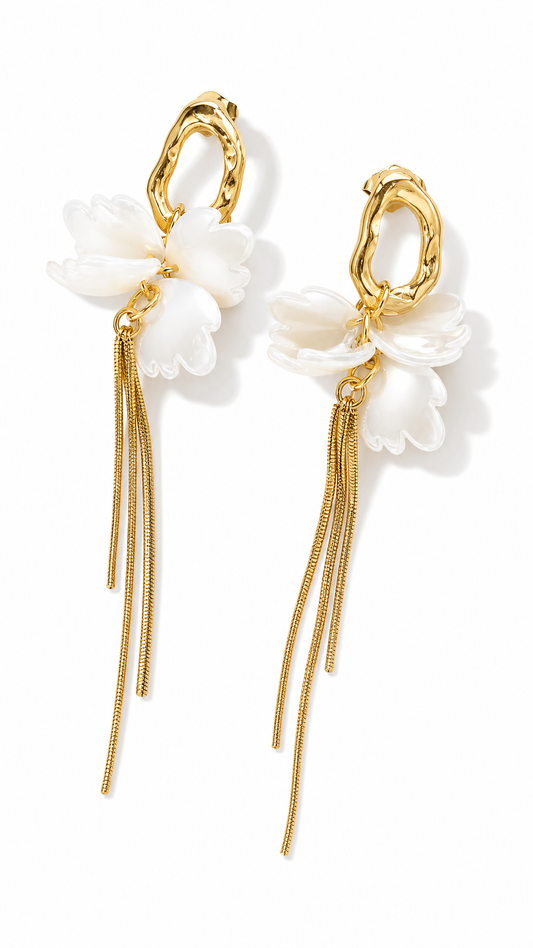 MINI SAMPAGUITA FLOWER DROP EARRINGS