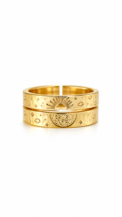 MOON & SUN RING SET