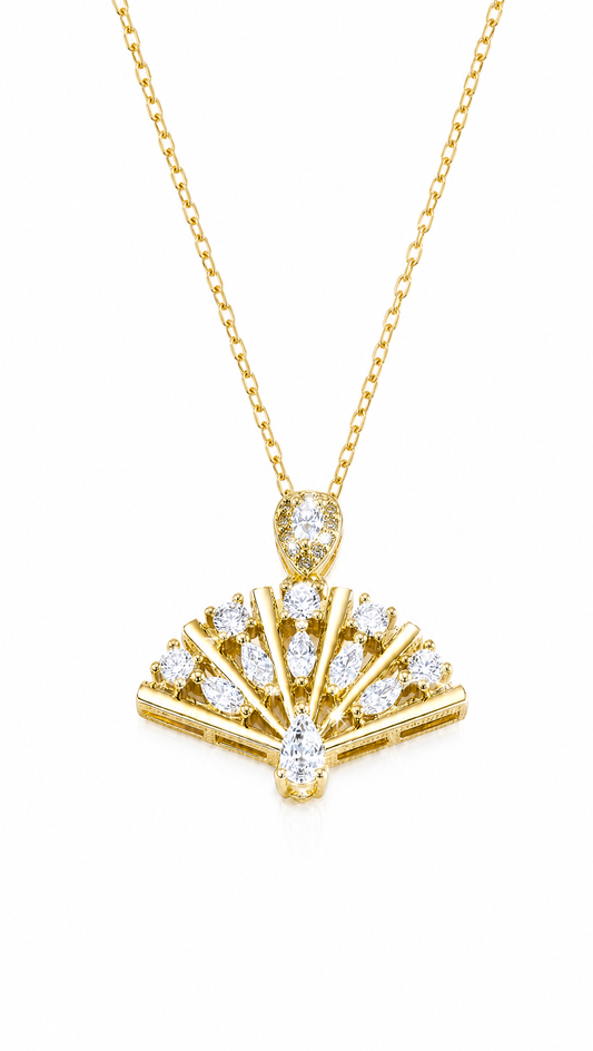 PAMAYPAY DIAMOND FAN NECKLACE