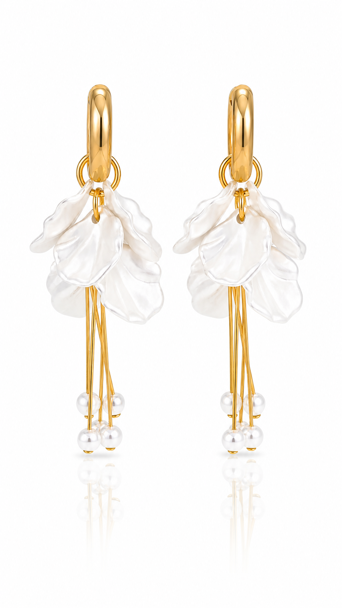 PERLAS SAMPAGUITA FLOWER DROP EARRINGS
