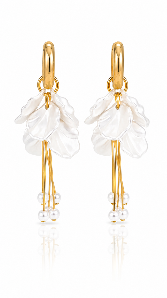 PERLAS SAMPAGUITA FLOWER DROP EARRINGS
