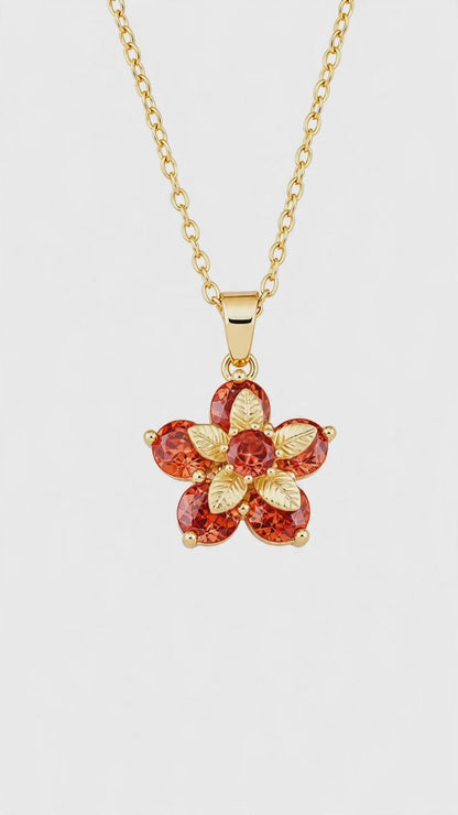 GUMAMELA FLOWER SPINNER NECKLACE