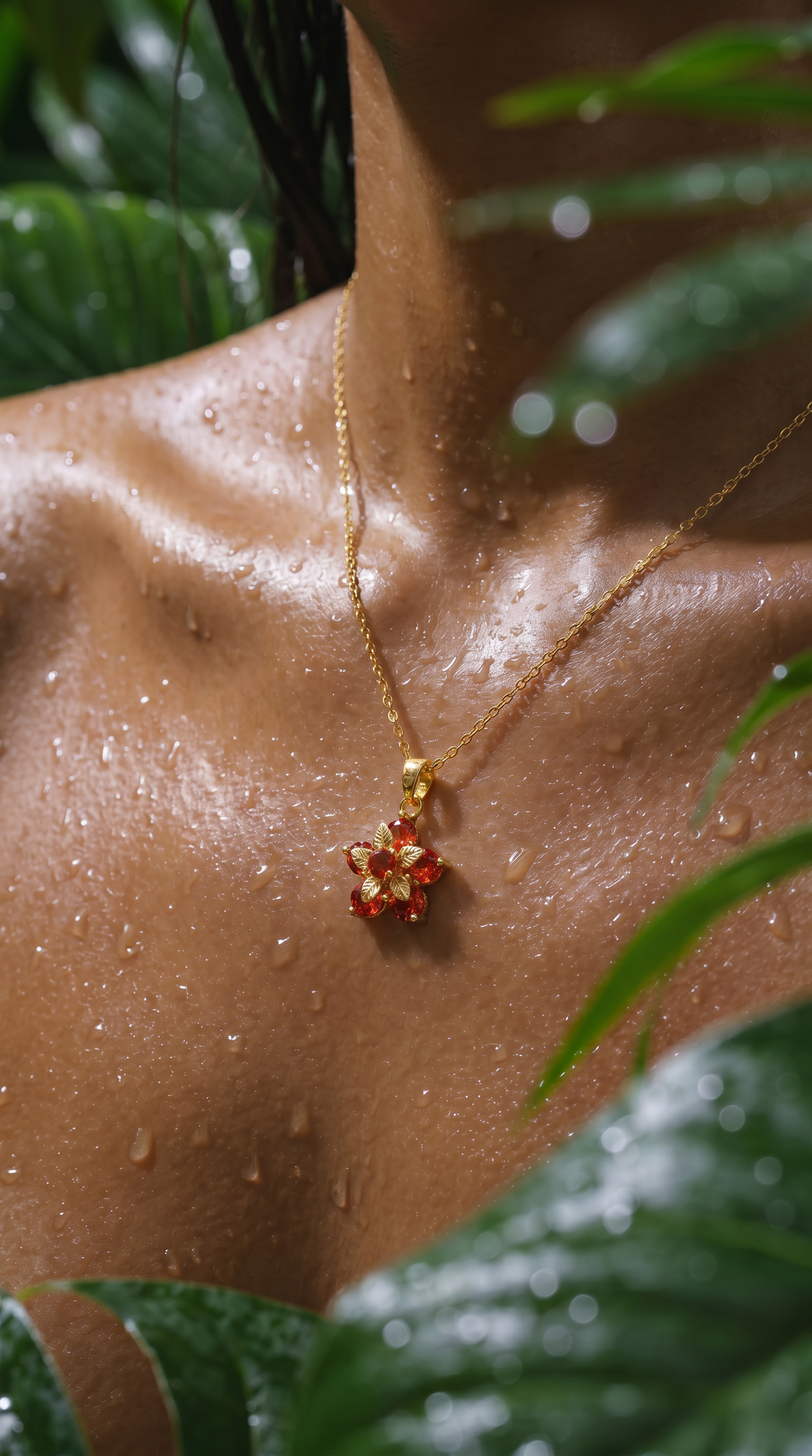 GUMAMELA FLOWER SPINNER NECKLACE
