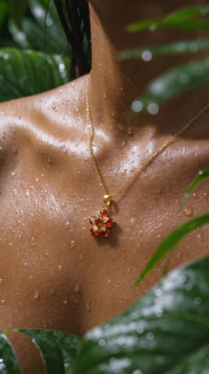 GUMAMELA FLOWER SPINNER NECKLACE