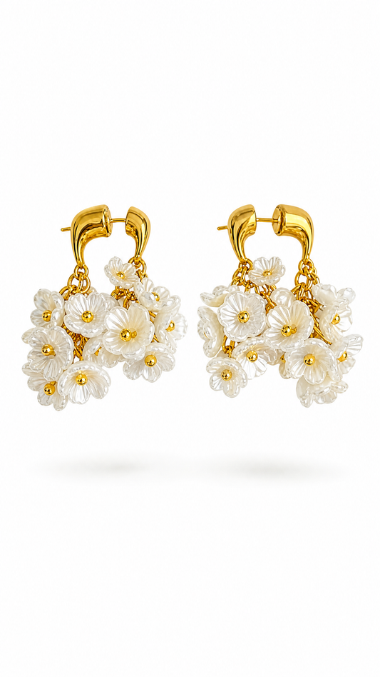 SAMPAGUITA FLOWER BOUQUET EARRINGS