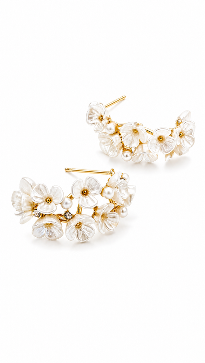 SAMPAGUITA FLOWER BOUQUET EARRINGS