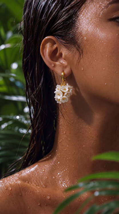 SAMPAGUITA FLOWER BOUQUET EARRINGS