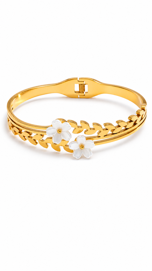 SAMPAGUITA FLOWER BANGLE BRACELET