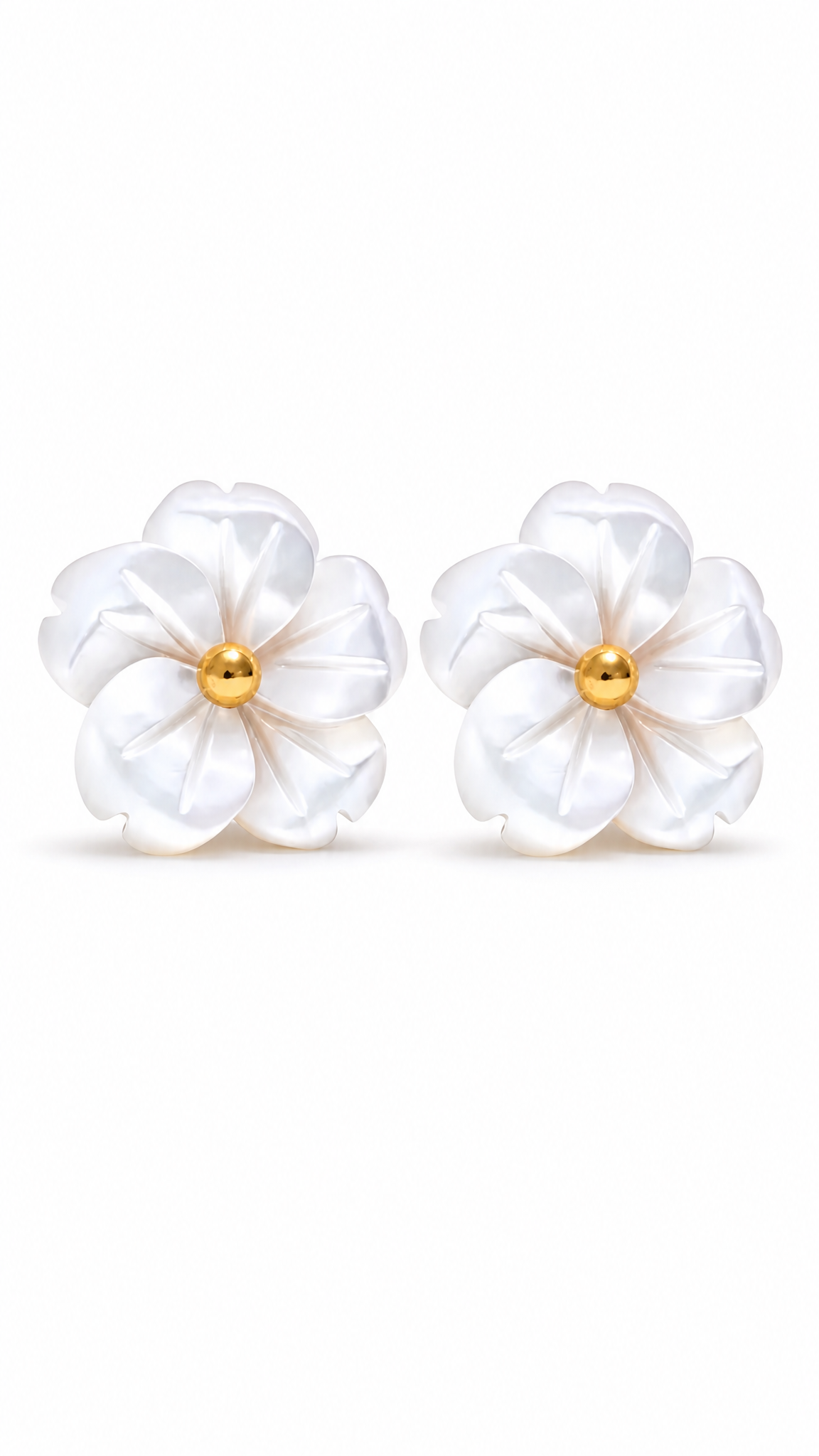 DAINTY PEARL SAMPAGUITA FLOWER EARRINGS