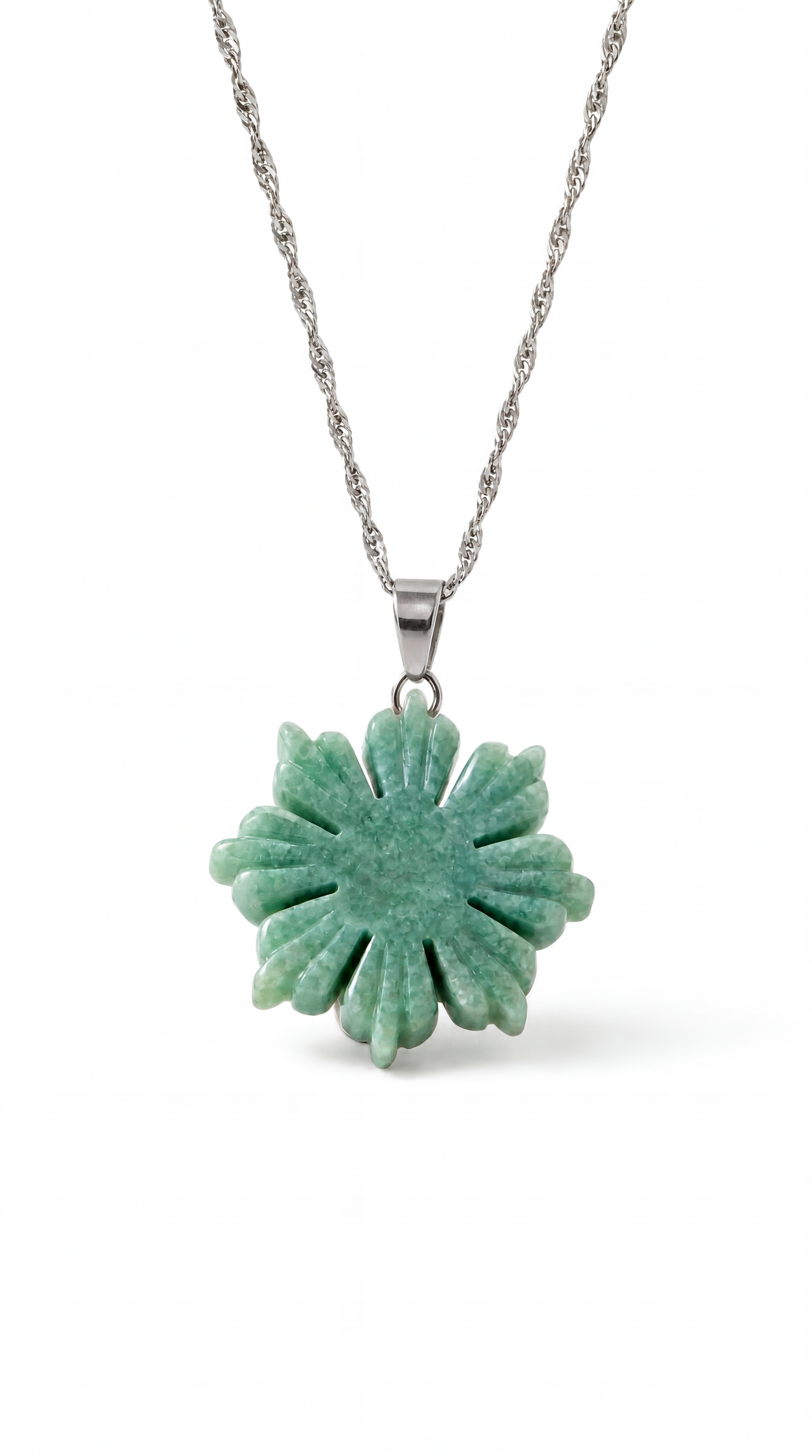 JADE MABUHAY SUN NECKLACE — Filipino Heritage Jade Pendant