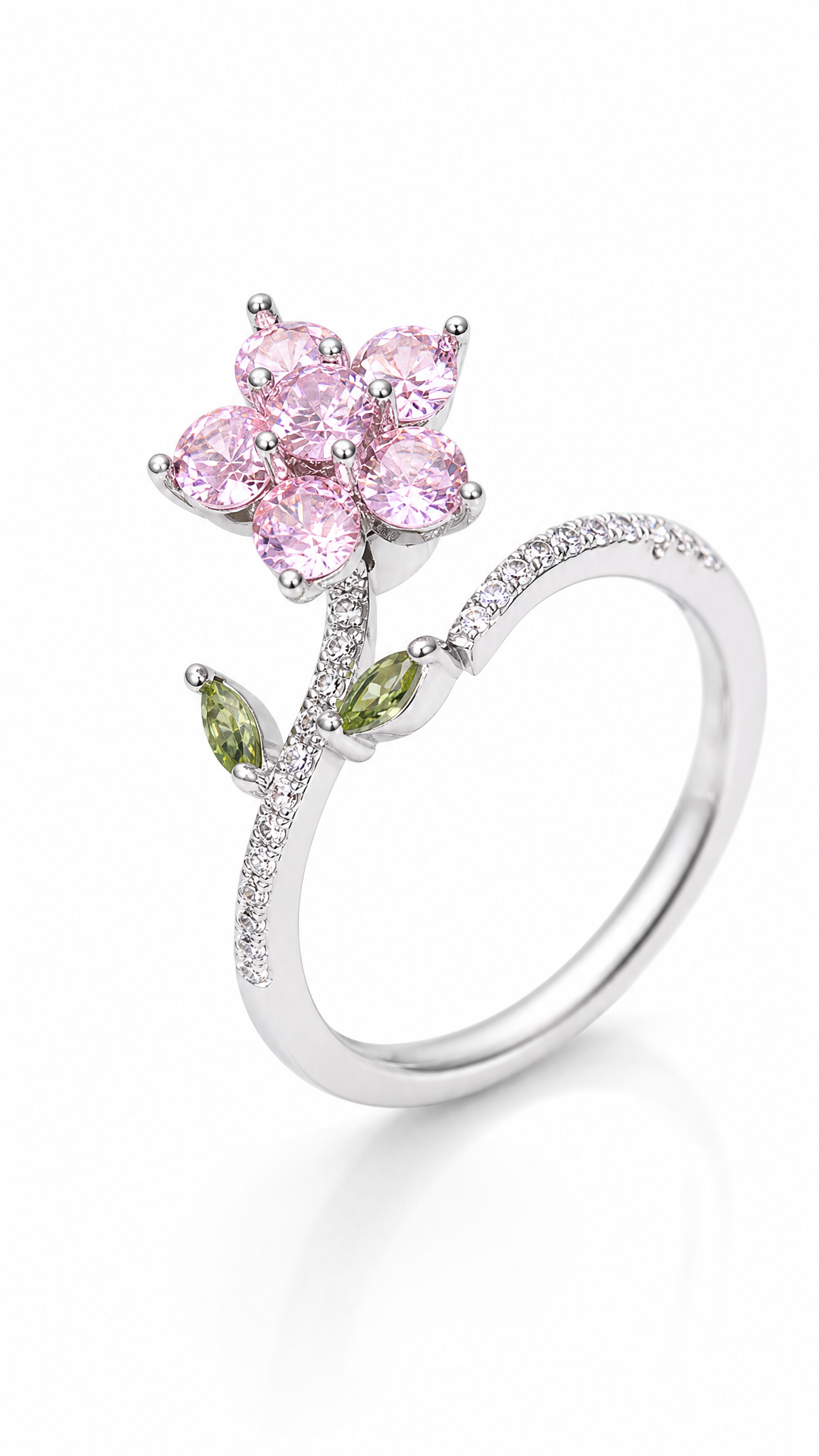 CHERRY BLOSSOM FLOWER ROTATING RING