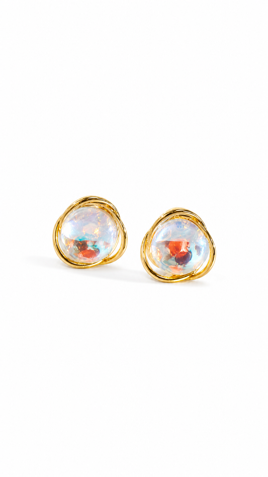 SIRENA MOONSTONE STUD EARRINGS