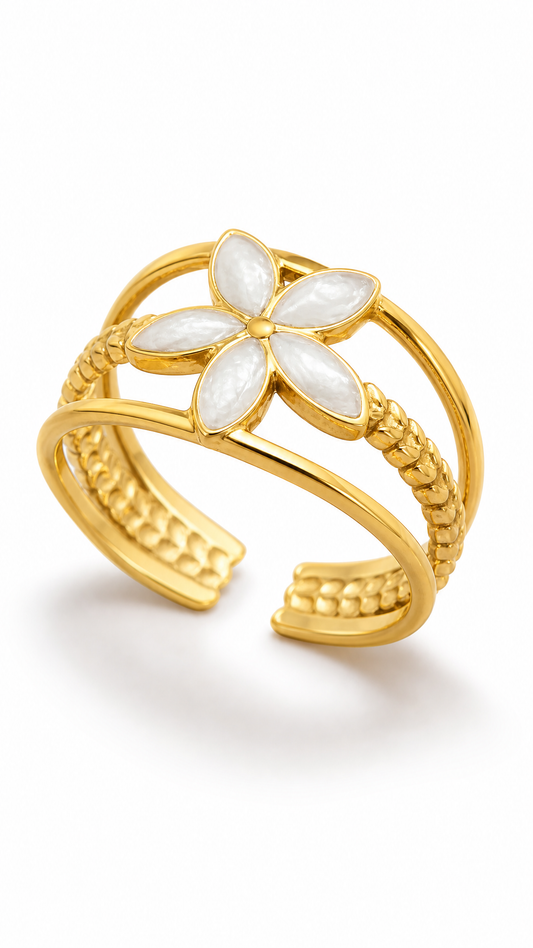 WHITE SAMPAGUITA FLOWER RING
