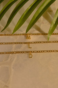 PERSONALIZED BAMBOO INITIAL ANKLET