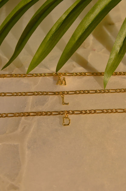 BAMBOO INITIAL ANKLET