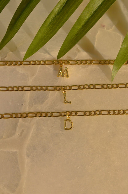 PERSONALIZED BAMBOO INITIAL ANKLET