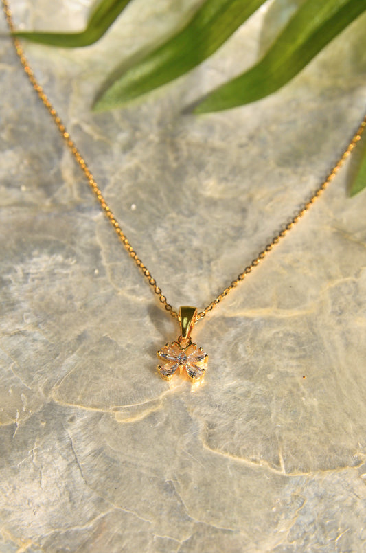 DAINTY CRYSTAL BUTTERFLY NECKLACE
